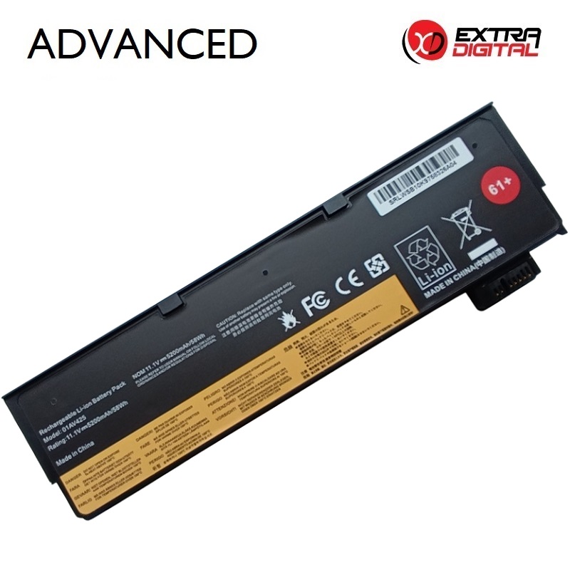Аккумулятор для ноутбука Lenovo SB10K97583 01AV425, 5200mAh, Extra Digital Advanced