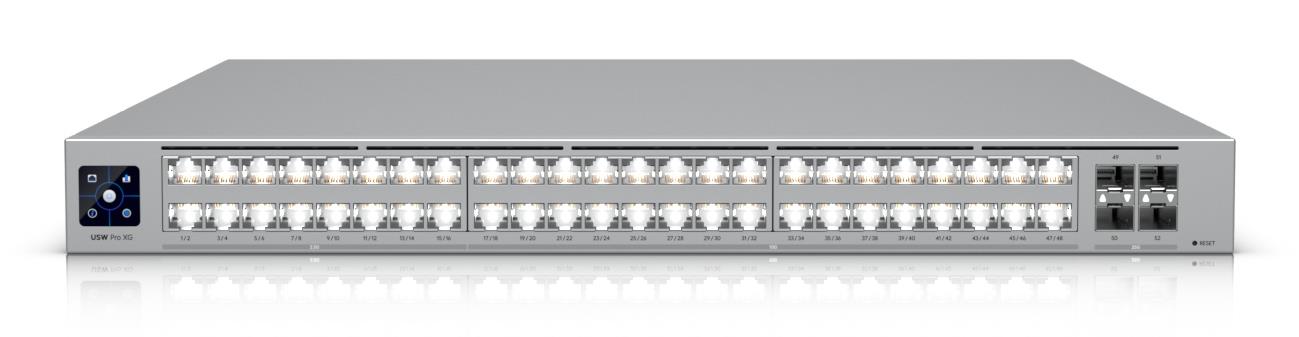 Ubiquiti valdomas komutatorius L2/L3 1U 48x RJ-45 10G Ethernet 16x 2,5G 32x 10G 4x SFP28 rackmount