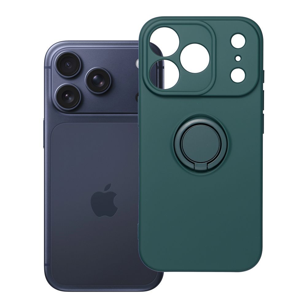 SILIKONINIS ŽIEDAS dėklas telefonui IPHONE 17 Pro žalias