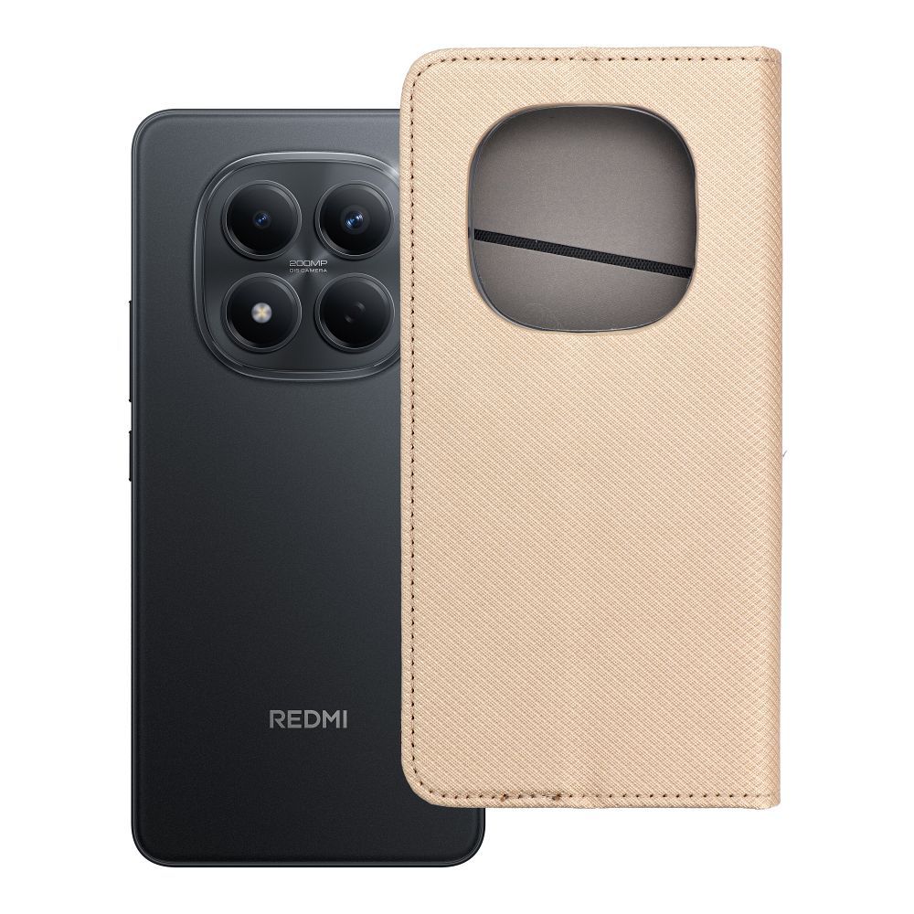Чехол-книжка для Xiaomi Redmi Note 15 Pro 5G Smart Case Book золотой