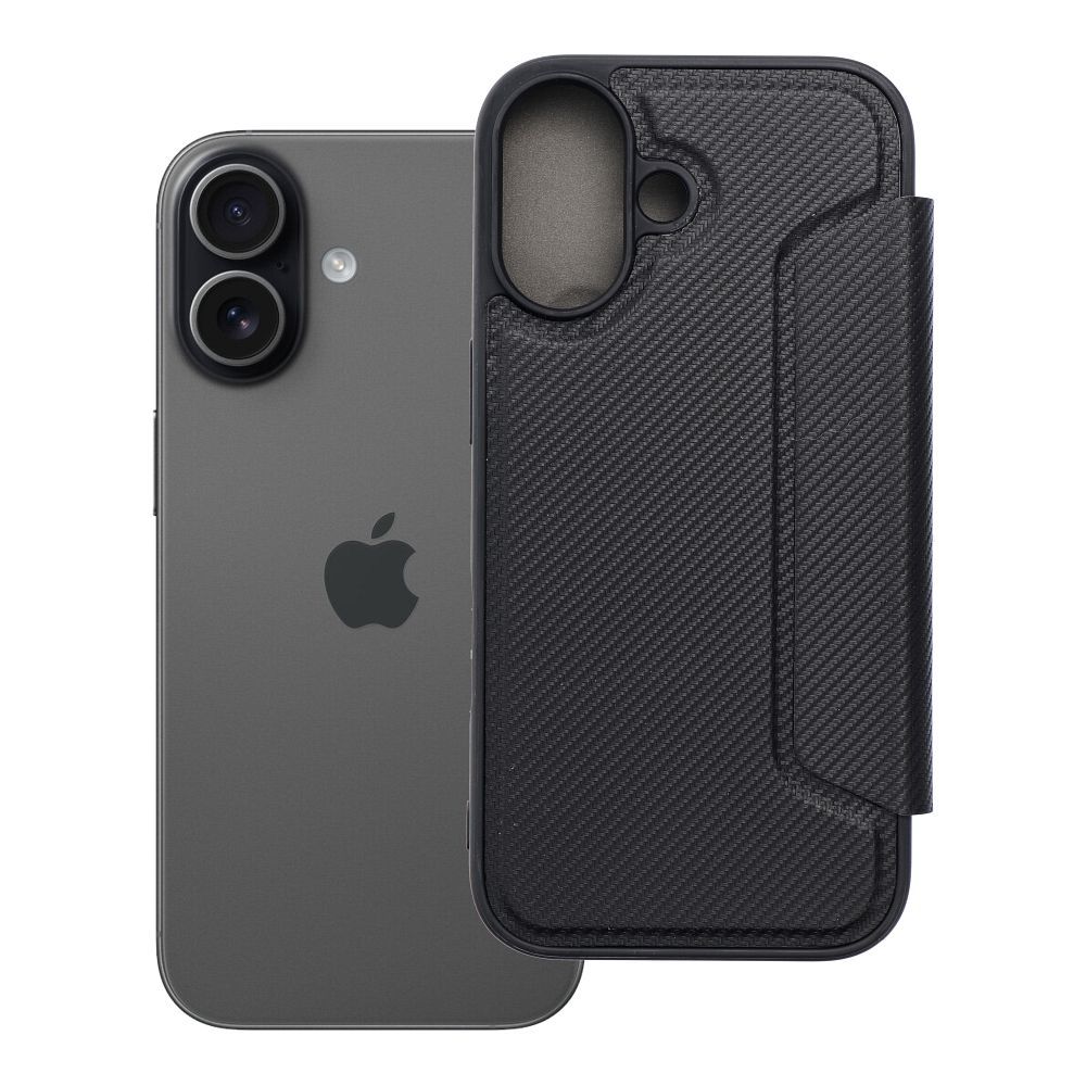 Dėklas telefonui Razor Book skirtas iPhone 17 - juodas
