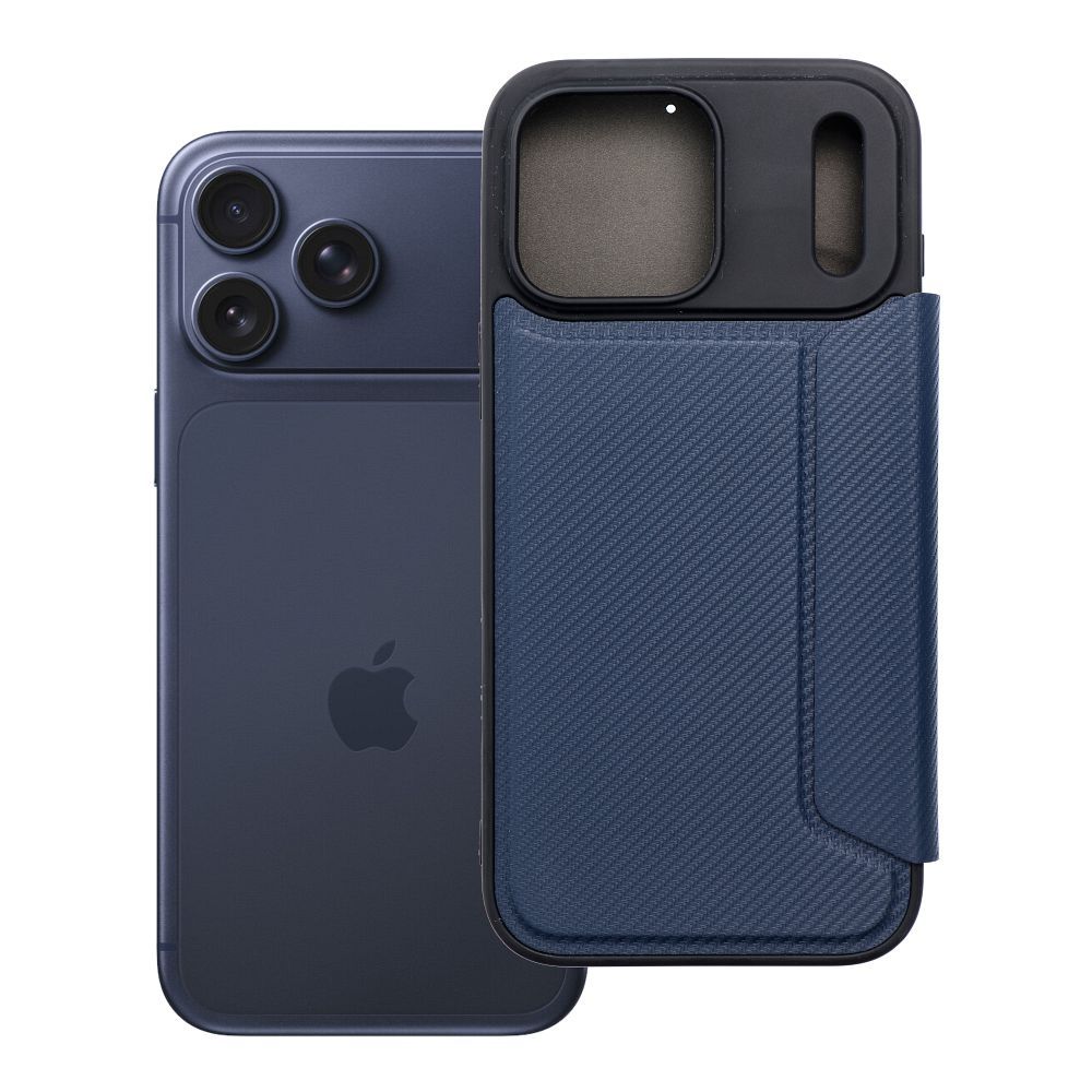 Dėklas telefonui Razor Book skirtas iPhone 17 Pro Max - mėlynas