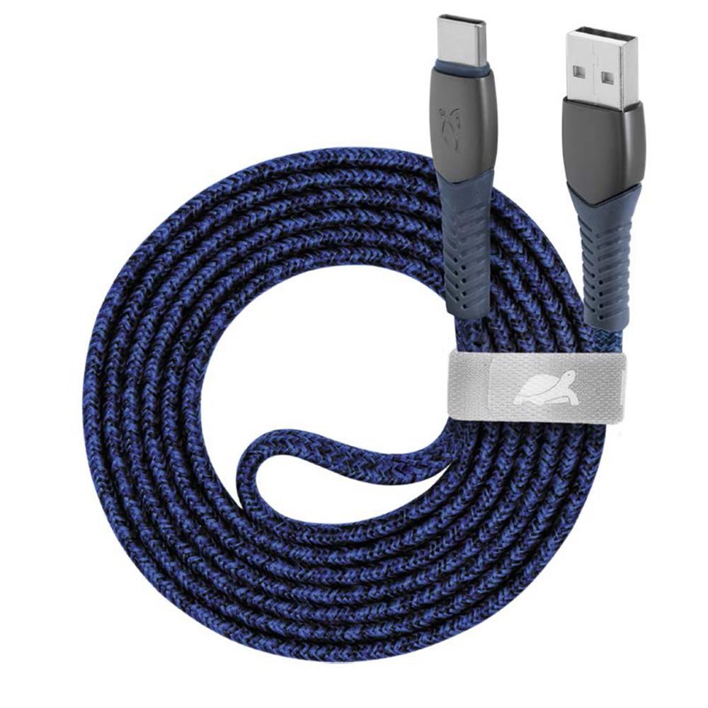 RIVACASE PS6102 BL12 USB-C - USB 2.0 kabelis, 1.2 m, mėlynas