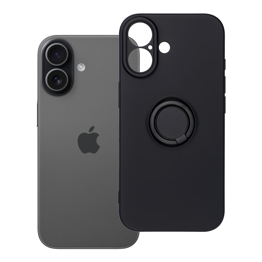 SILIKONINIS ŽIEDAS dėklas telefonui IPHONE 17 juodas