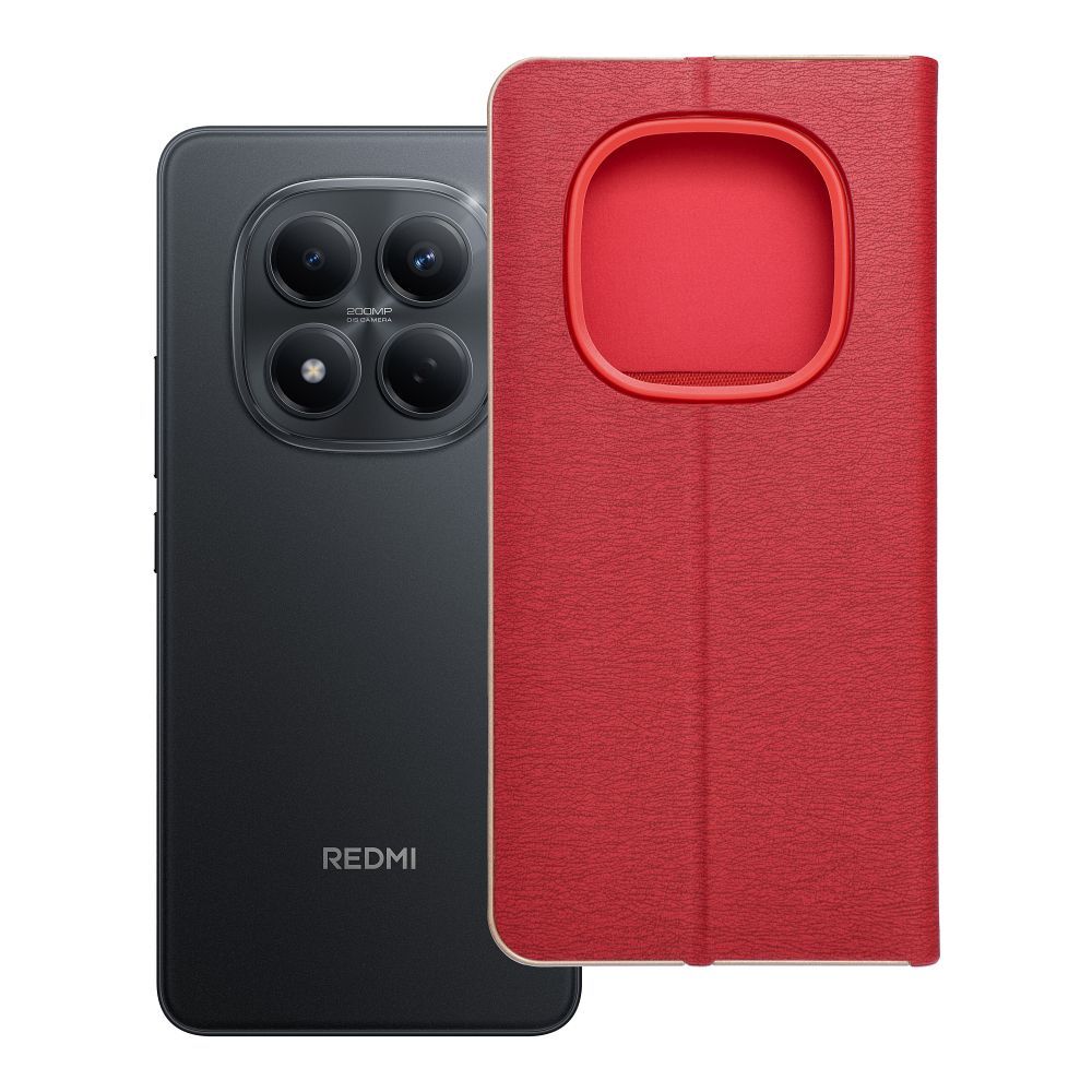 LUNA Book Gold, skirtas XIAOMI Redmi Note 15 PRO 5G, raudonos spalvos