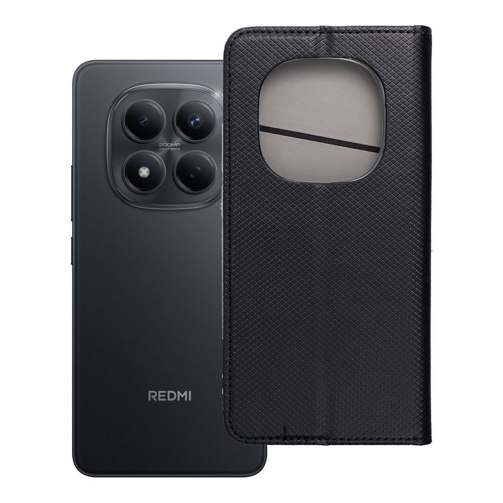 SMART CASE Book skirtas XIAOMI Redmi Note 15 Pro 5G, juodos spalvos