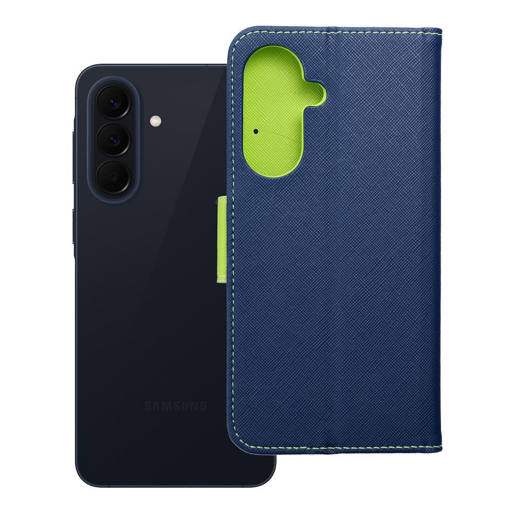 FANCY Book dėklas SAMSUNG A57 navy / lime