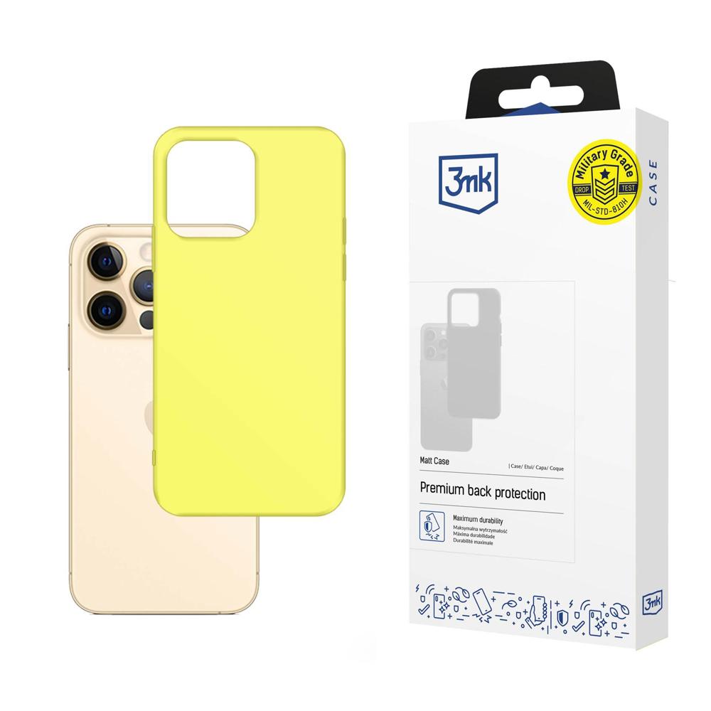 3mk Matt Case dėklas iPhone 13 Pro - geltonas