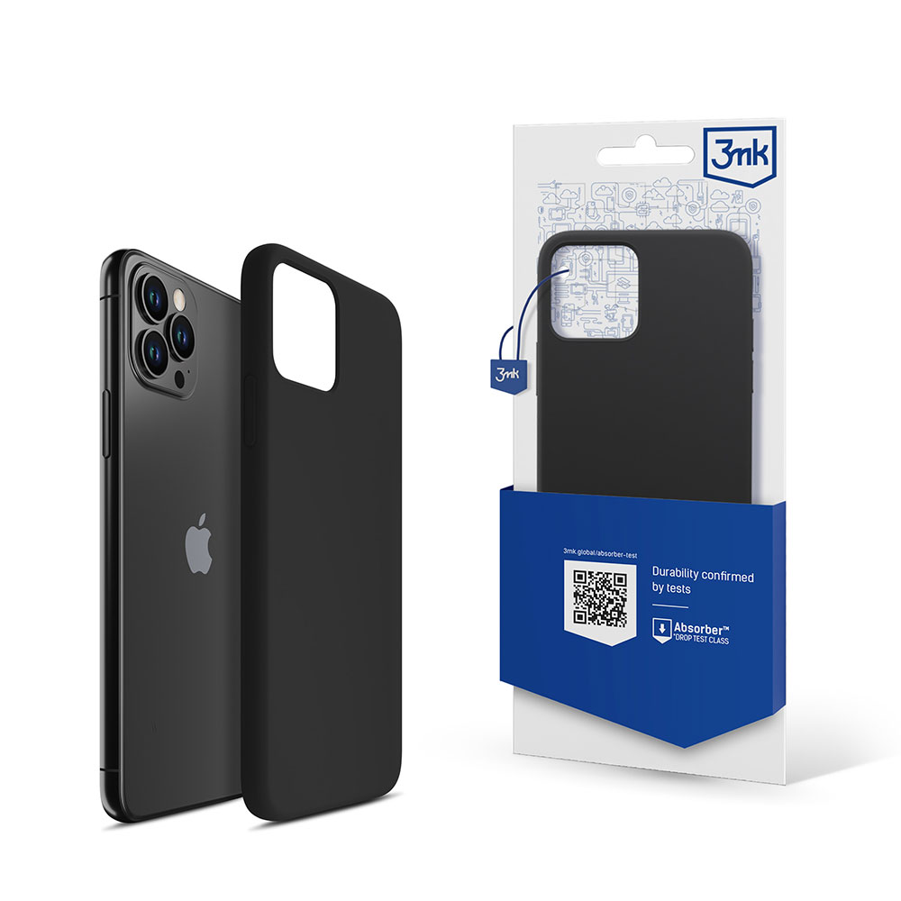 3mk silikoninis dėklas iPhone 11 Pro Max - juodas
