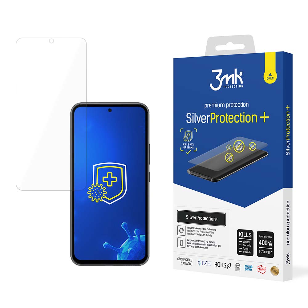Ekrano apsauga Samsung Galaxy A54 5G antibakterinis apsauginis stikliukas žaidėjams iš 3mk Silver Protection+ serijos