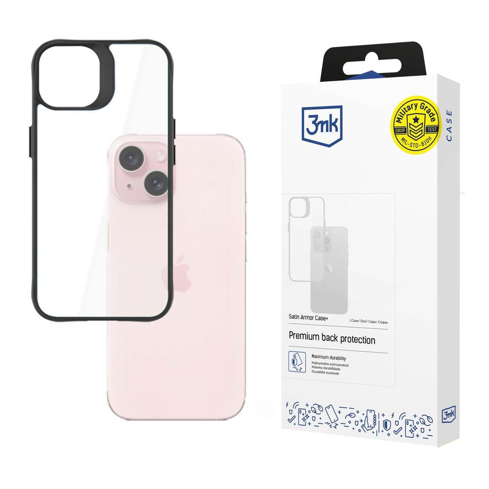 Apple iPhone 15 Plus - 3mk Satino šarvuotas dėklas+