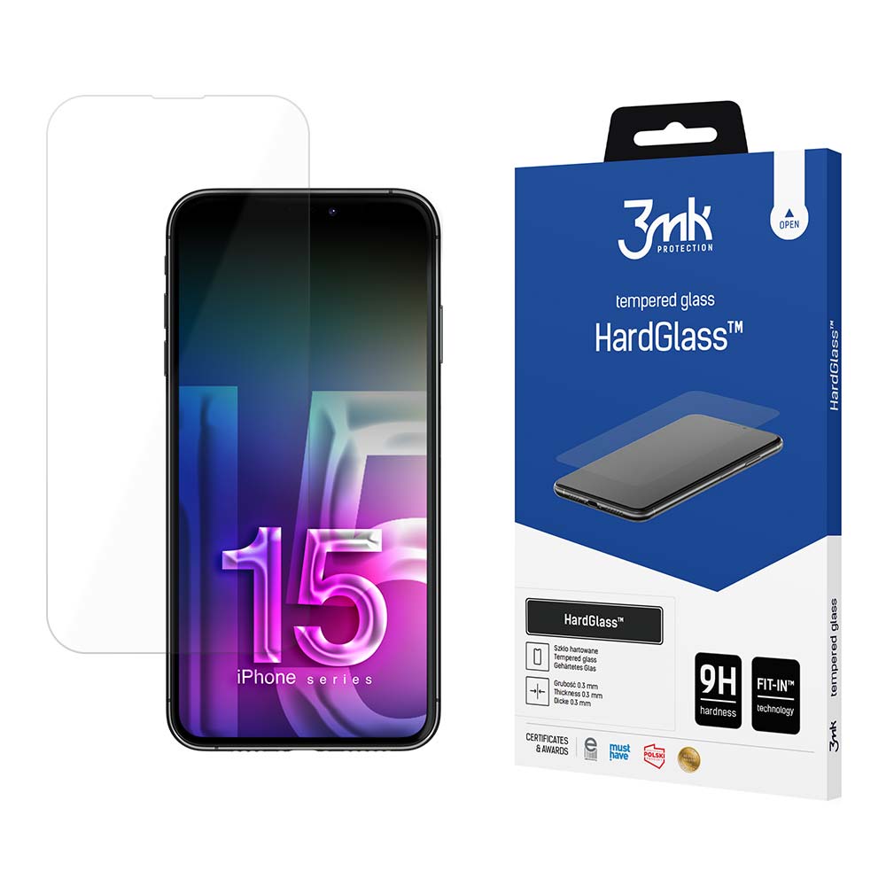Закалённое стекло 3mk Hard Glass Apple iPhone 15 Plus