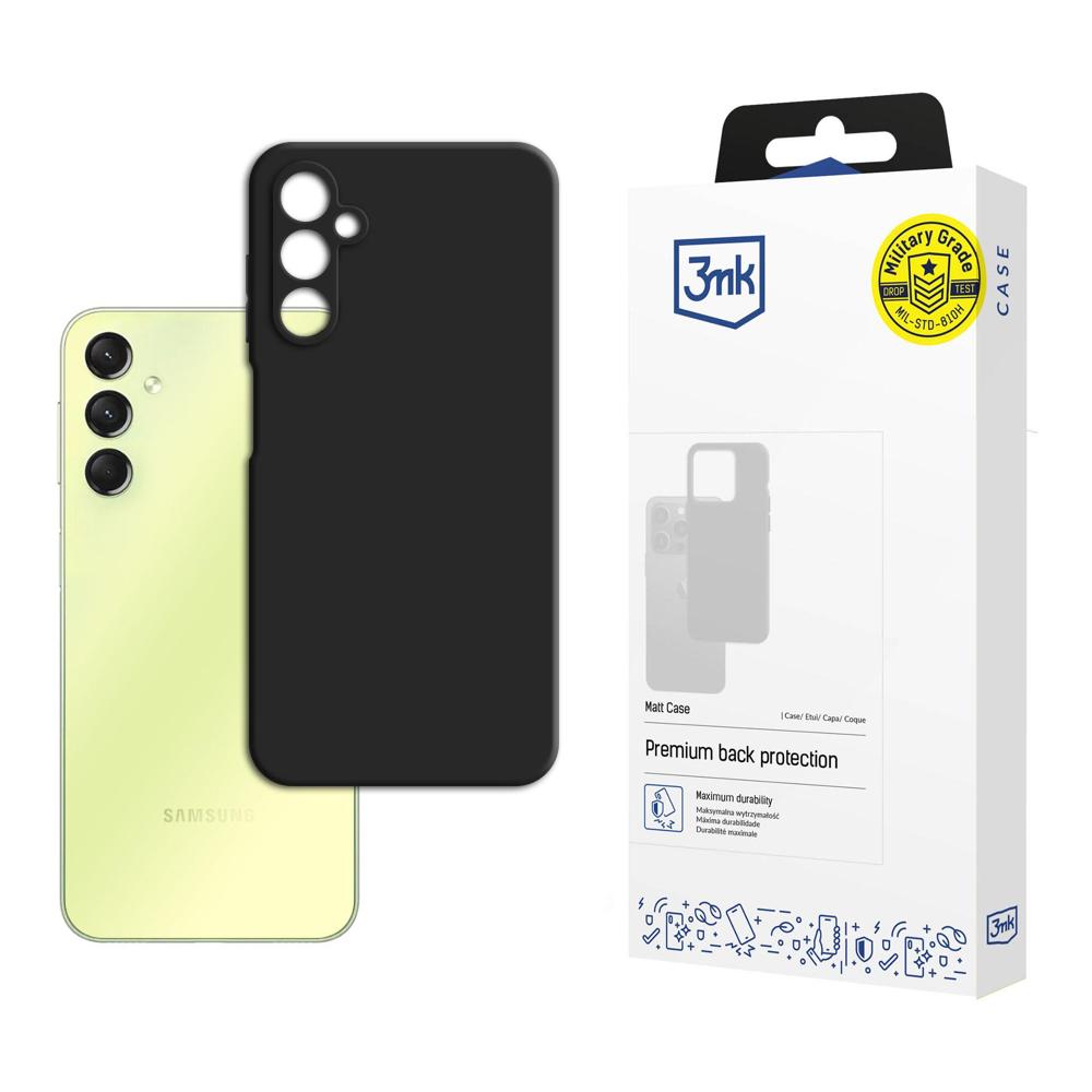 Samsung Galaxy A25 5G - 3mk matinis dėklas telefonui (m) - juodas