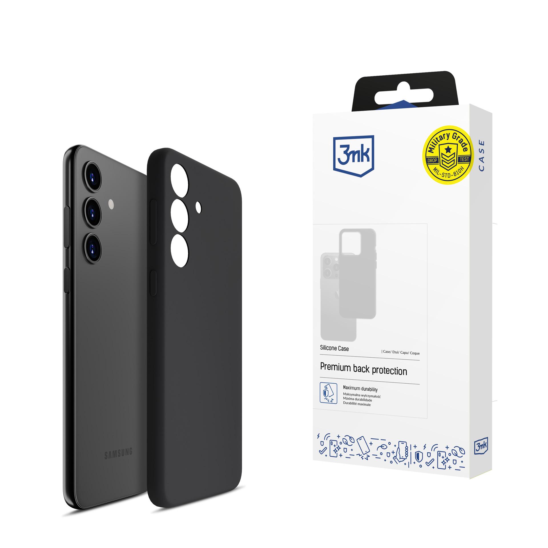 3mk Silikoninis dėklas Samsung Galaxy S24+ - juodas