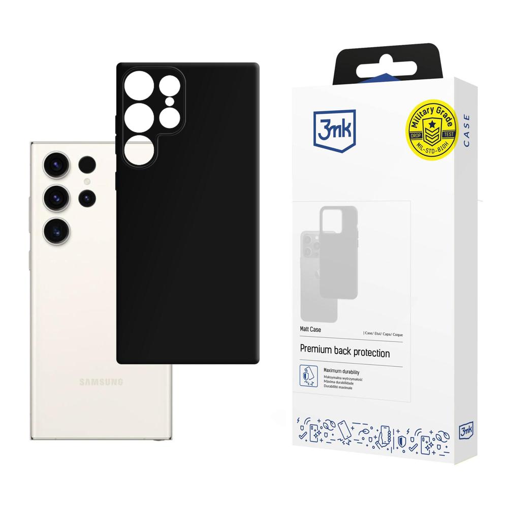 3mk Matinis dėklas telefonui Samsung Galaxy S24 Ultra - juodas