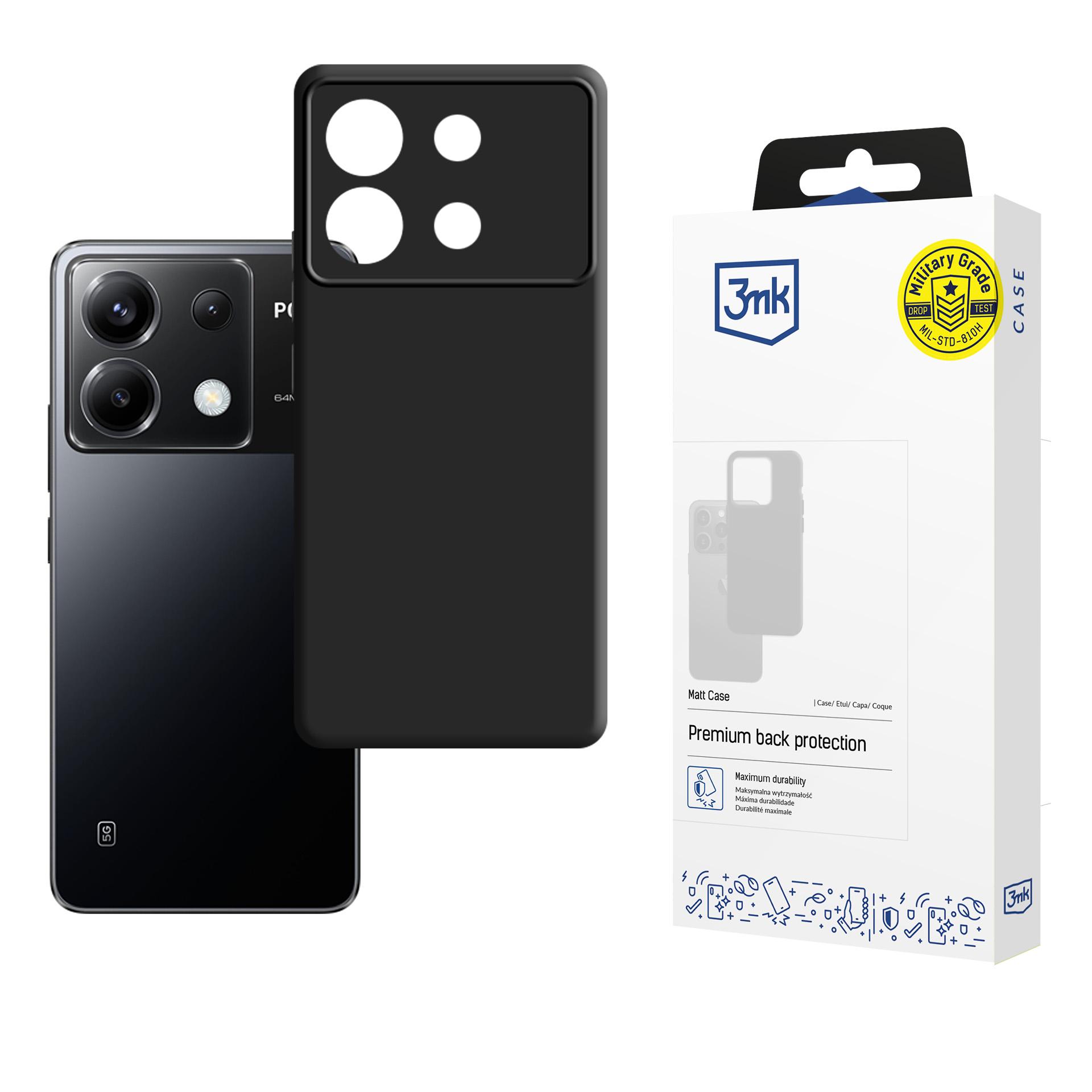 3mk Matt Case for Poco X6 5G - black