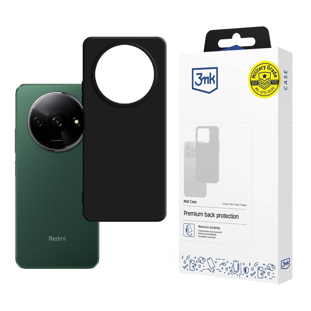 3mk Matinis dėklas telefonui Xiaomi Redmi A3 - juodas