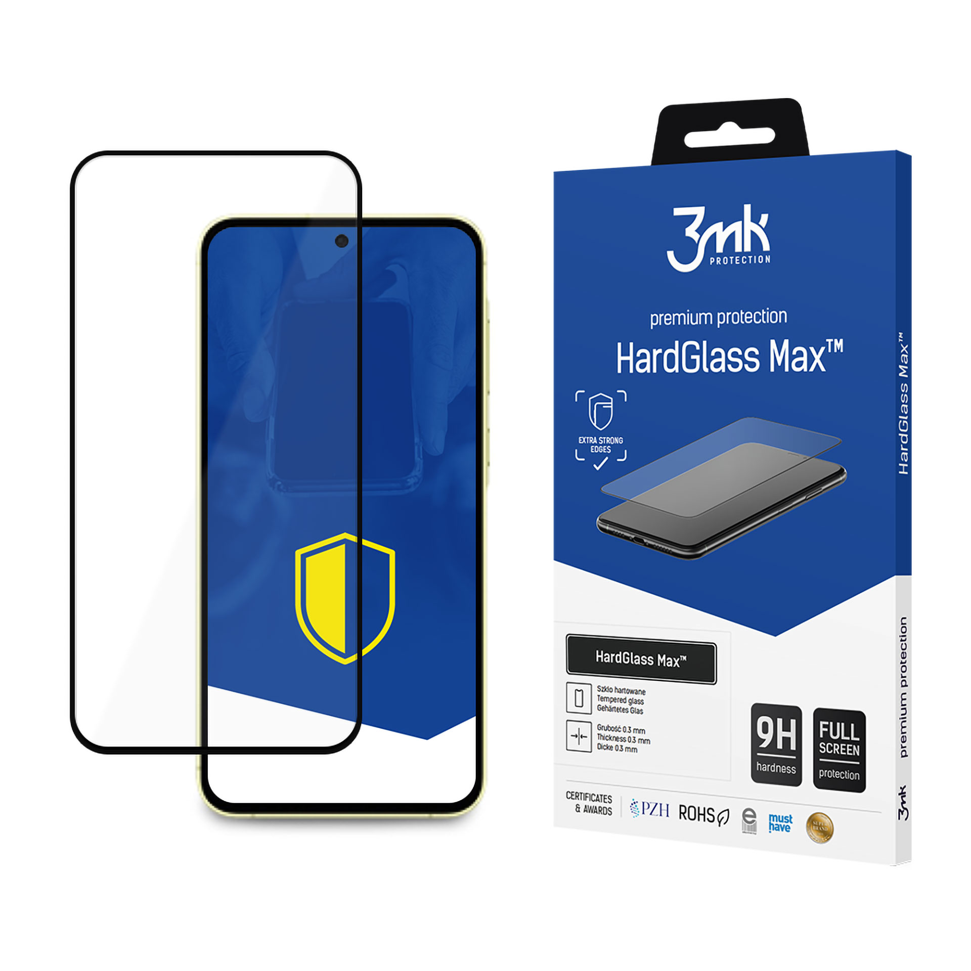 9H 3mk HardGlass Max™ apsauginis stiklas telefonams Samsung Galaxy A35 / A55 5G