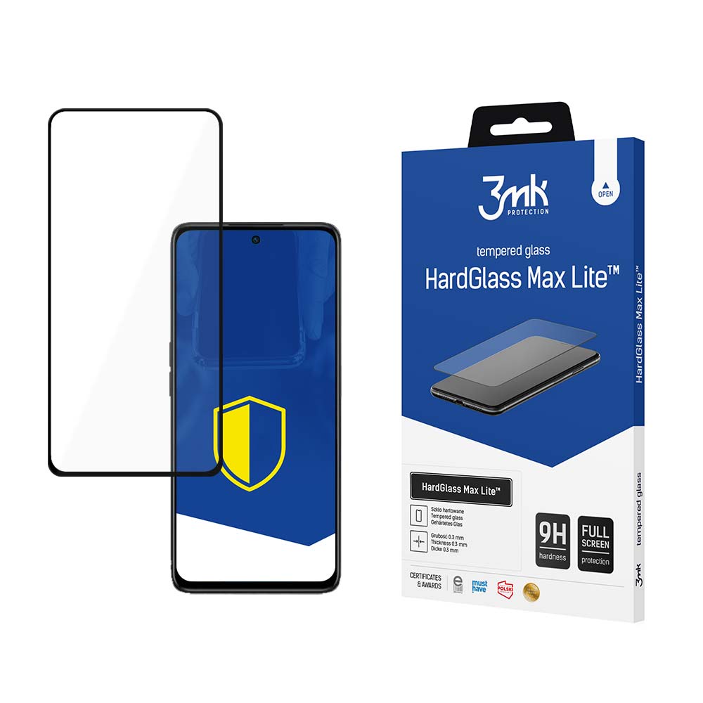 Apsauginis stiklas 3mk HardGlass Max Lite Juodas Oppo A58 4G