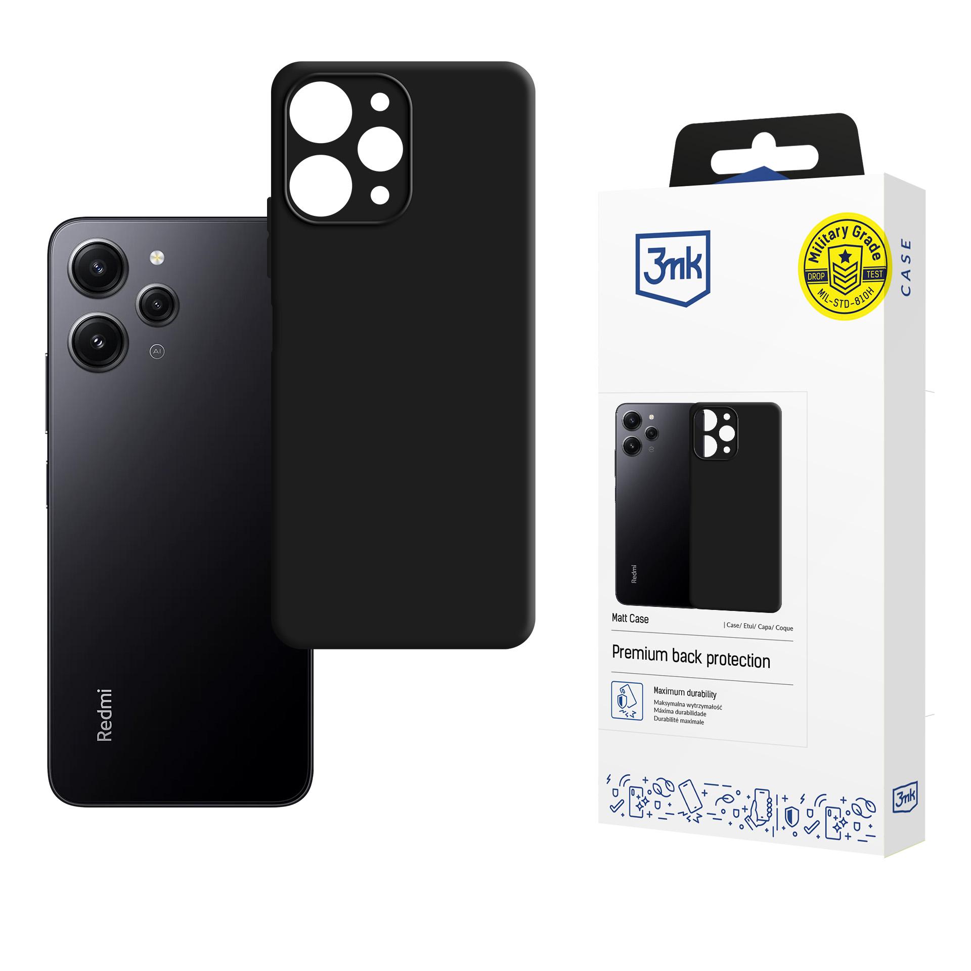 3mk Matt Case dėklas Xiaomi Redmi 12 - juodas