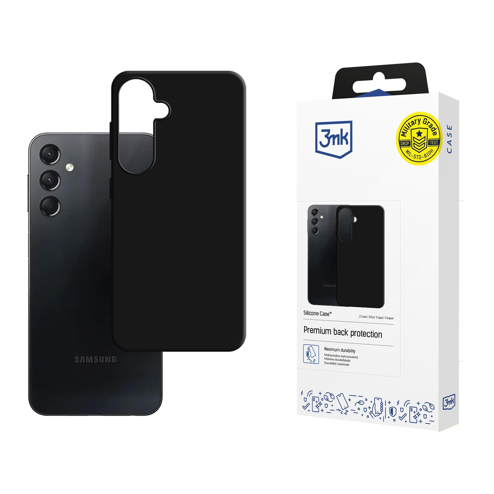 3mk silikoninis dėklas telefonui Samsung Galaxy A24 4G - juodas