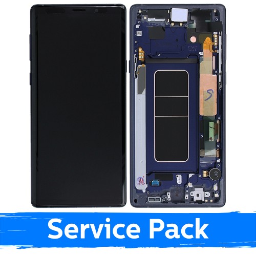 Ekranas skirtas Samsung N960 Note 9 su rėmeliu / Ocean Blue / (Service Pack)