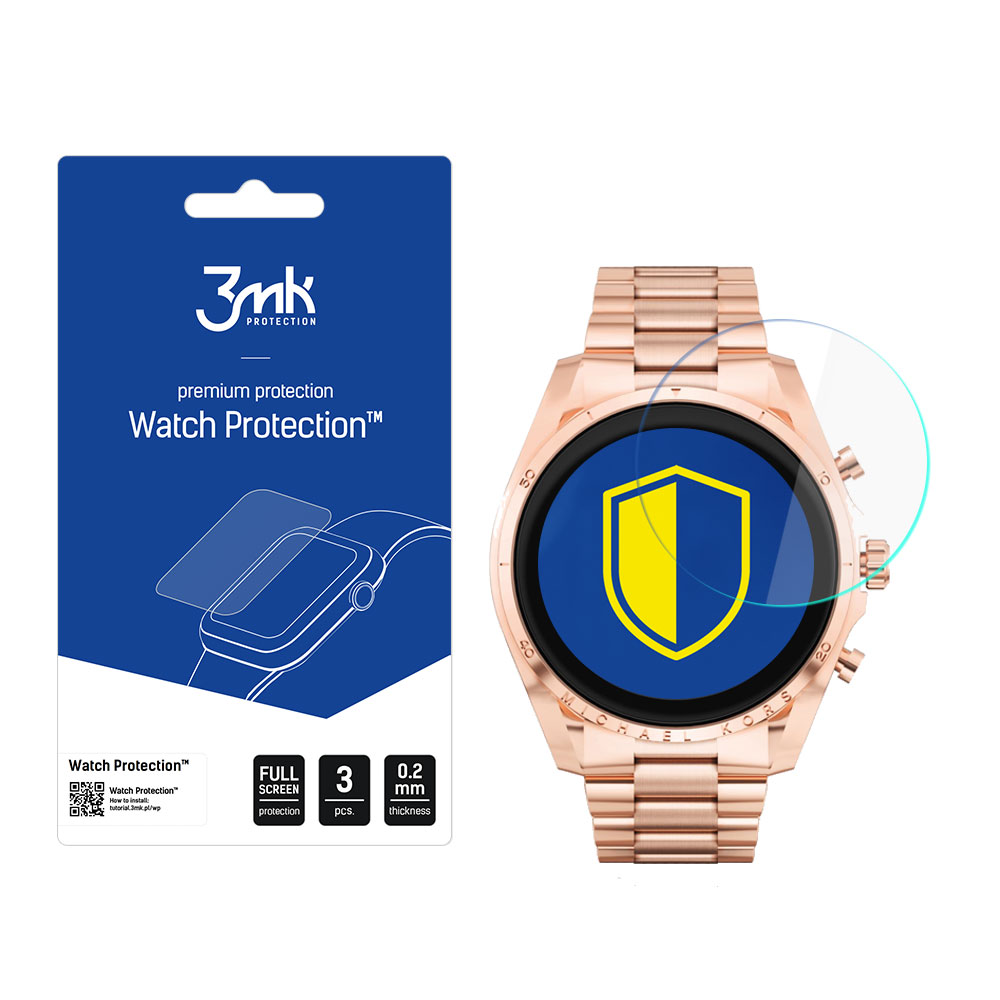 3mk laikrodžio apsauga™ v. FlexibleGlass hibridinis stiklas ant Michael Kors Gen 6 Bradshaw