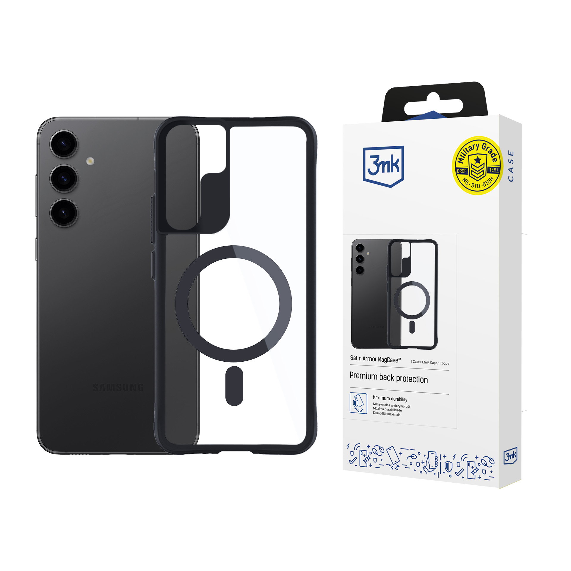 3mk Satin Armor MagCase Samsung Galaxy S24+ - Skaidrus