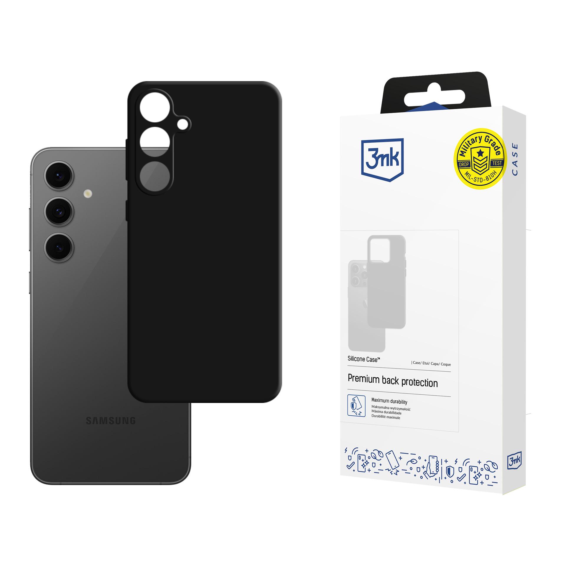 3mk silikoninis dėklas telefonui Samsung Galaxy S24 FE - juodas