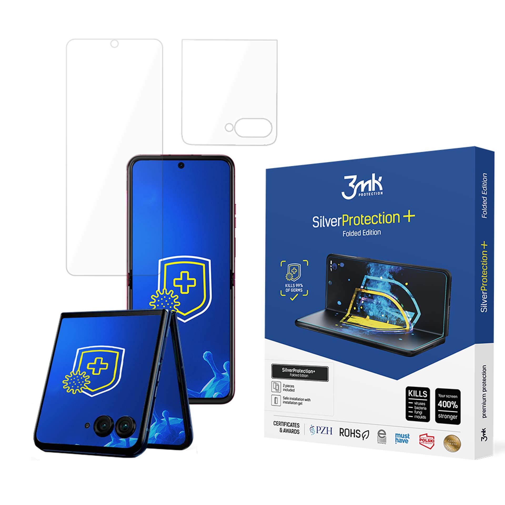 Antibakterinė apsauginė plėvelė 3mk SilverProtection+ Folded Edition Motorola Razr 50 Ultra