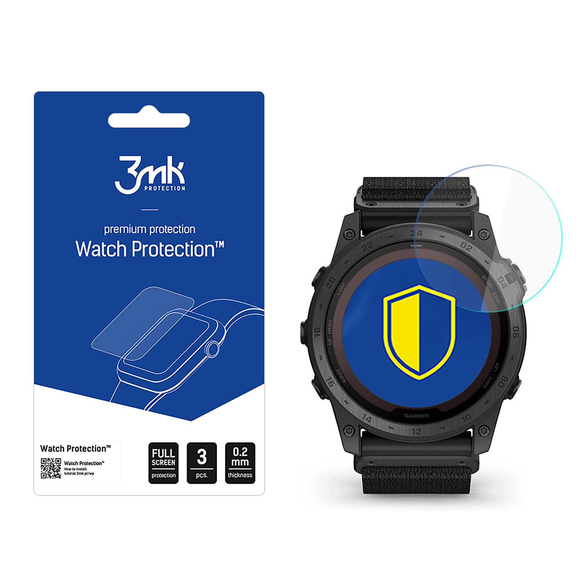 Hibridinis stiklas 3mk laikrodžio apsauga FlexibleGlass Garmin Tactix 7 Pro