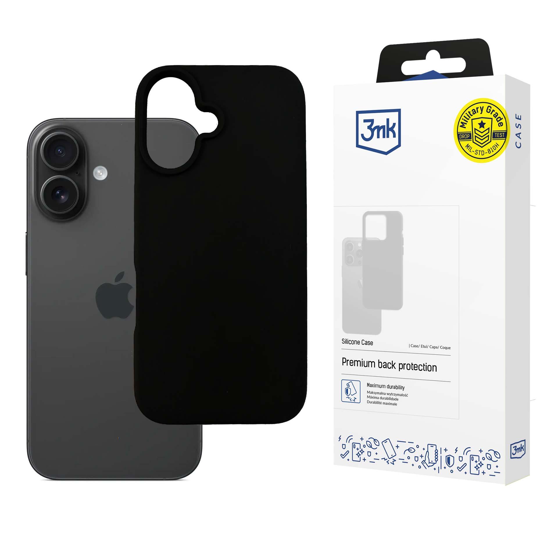 3mk Silikoninis dėklas telefonui iPhone 16 Plus - juodas