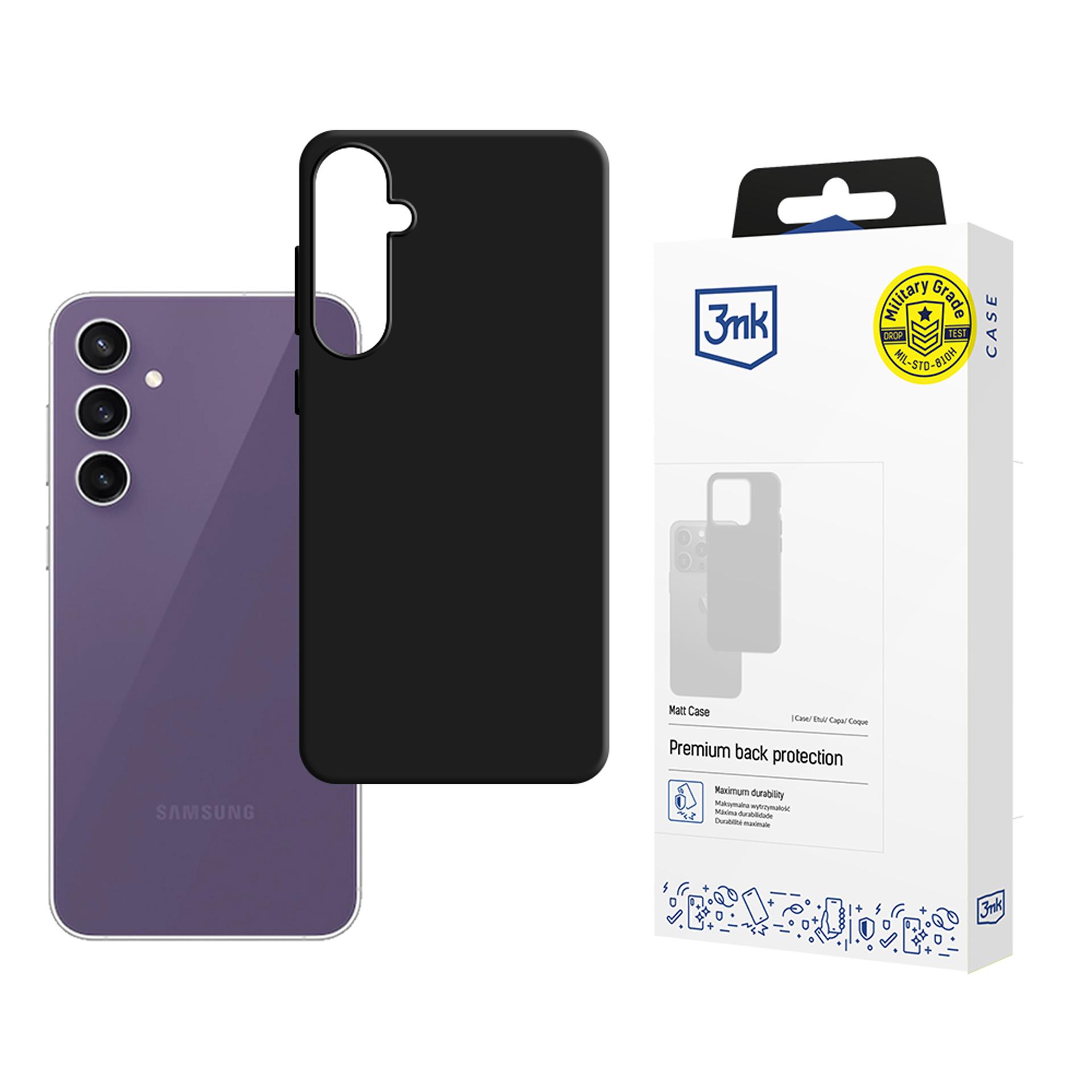 3mk matinės dangos dėklas telefonui Samsung Galaxy S24 FE - juodas