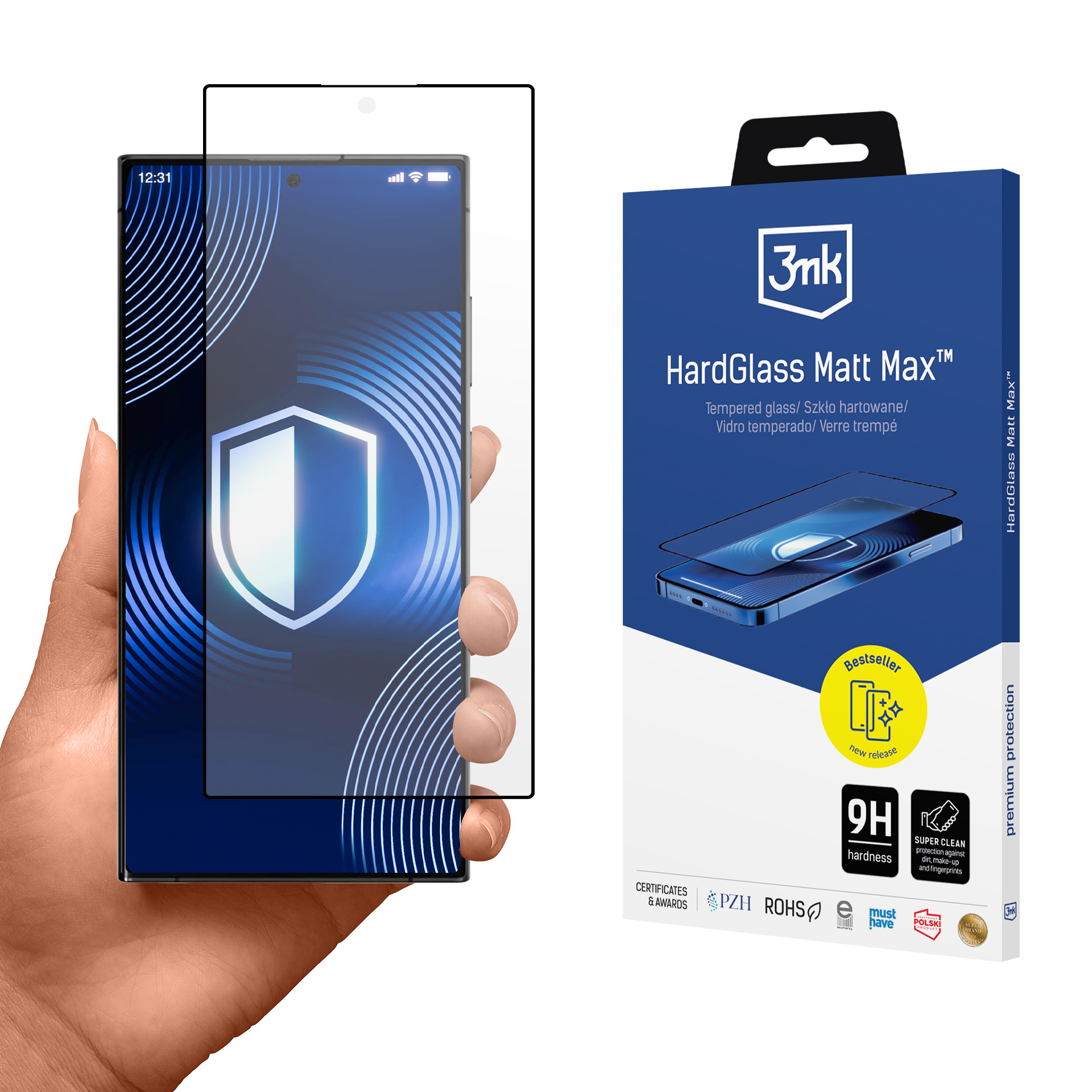 Apsauginis stiklas 3mk HardGlass Matt Max Samsung Galaxy S24 Ultra
