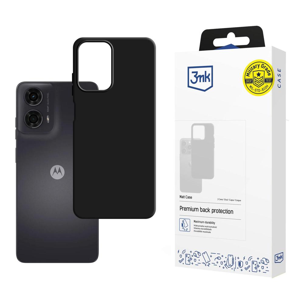 3mk Matinis dėklas telefonui Motorola Moto G24 – Juodas