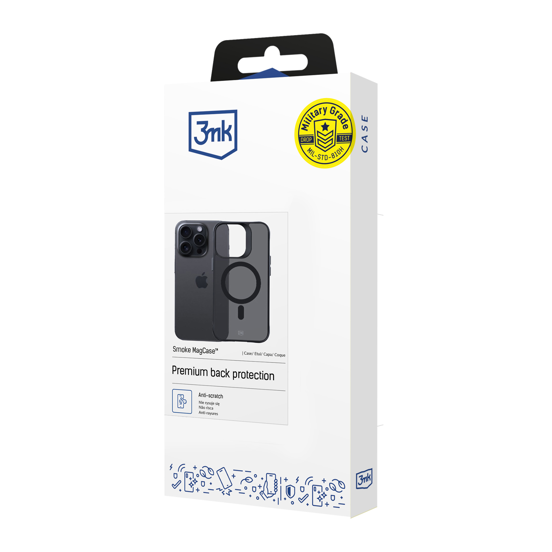 3mk Dūminis MagCase su MagSafe iPhone 14 Pro Max - pusiau permatomas