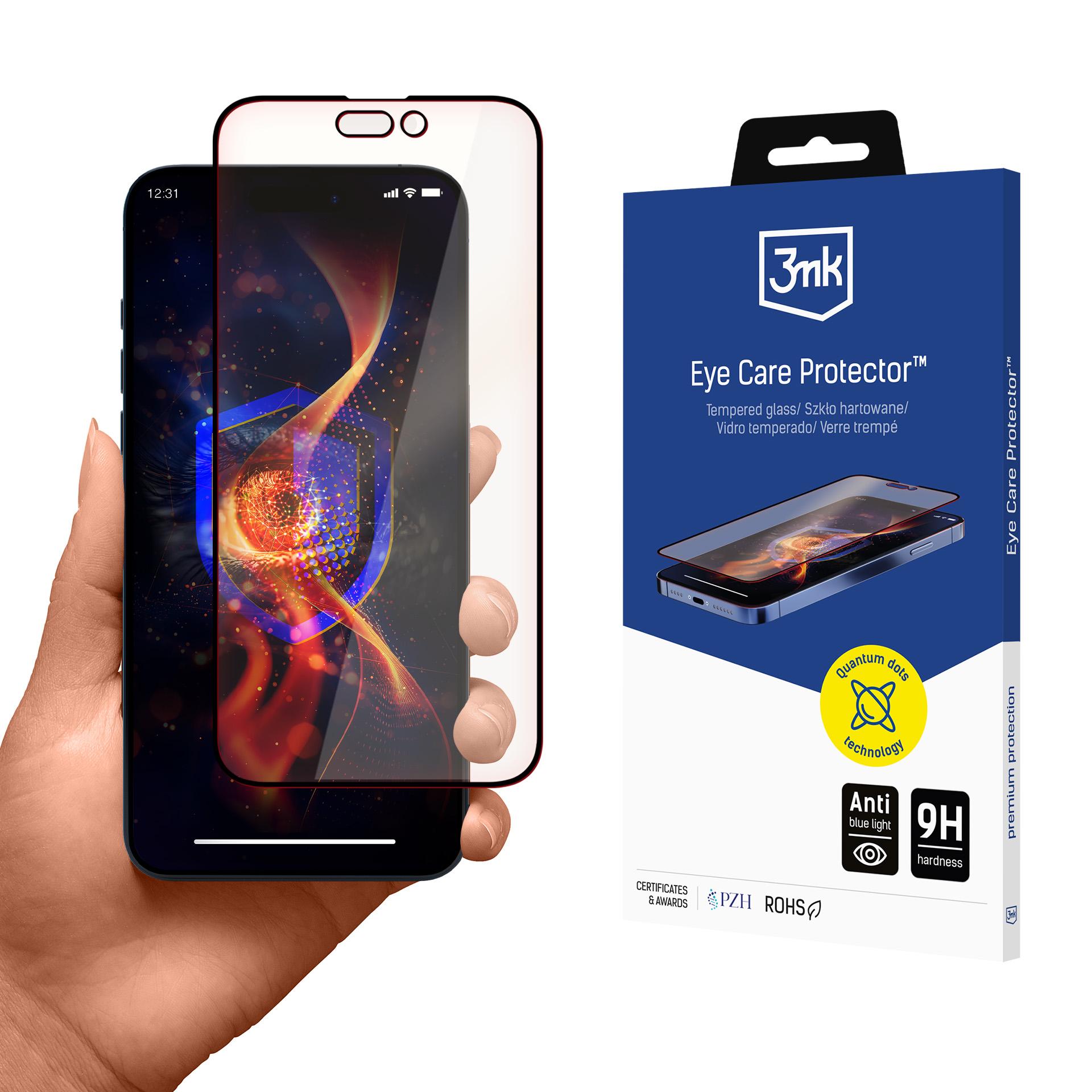 Закалённое стекло 3mk Eye Care Protector для Apple iPhone 15 Pro Max