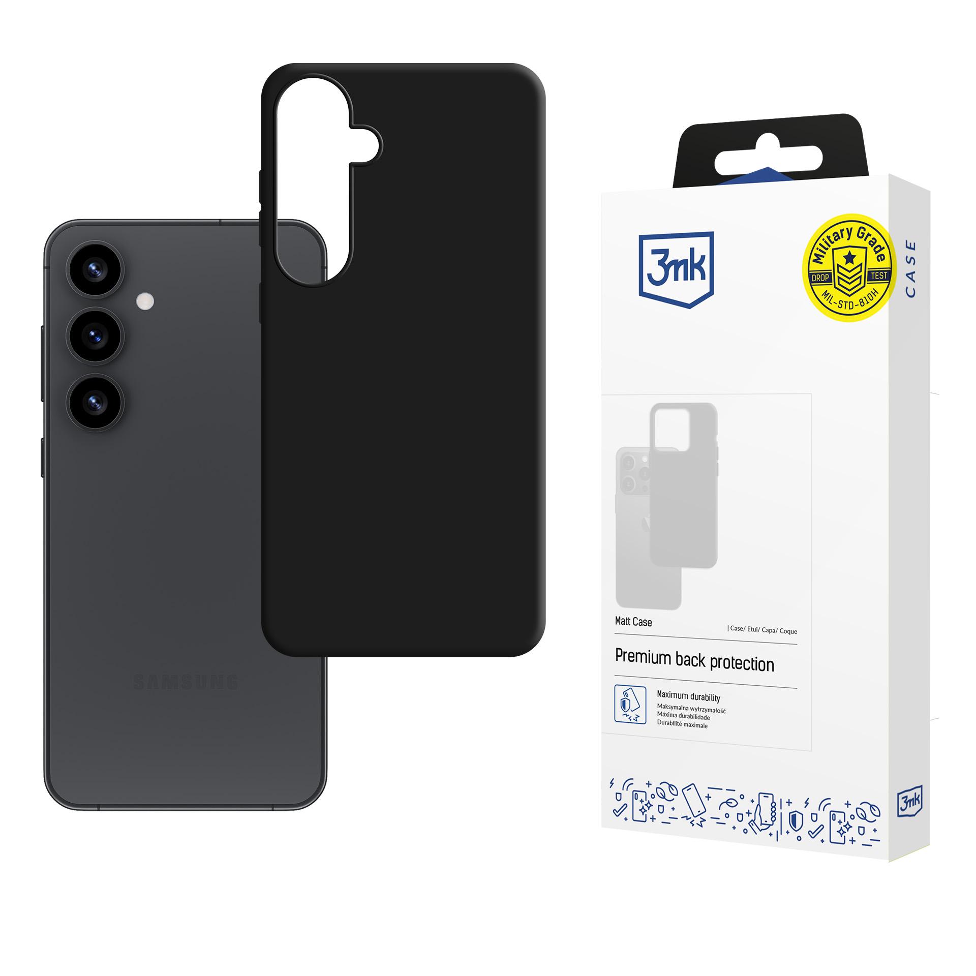 3mk Matt Чехол для Samsung Galaxy S25+ - чёрный