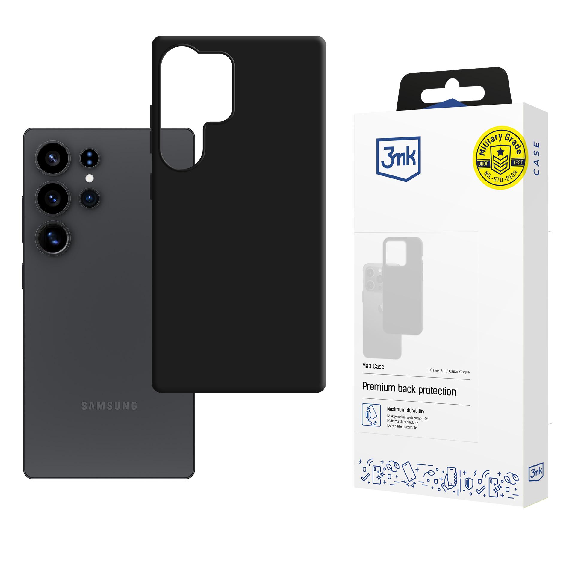 3mk Matt Чехол для Samsung Galaxy S25 Ultra - чёрный