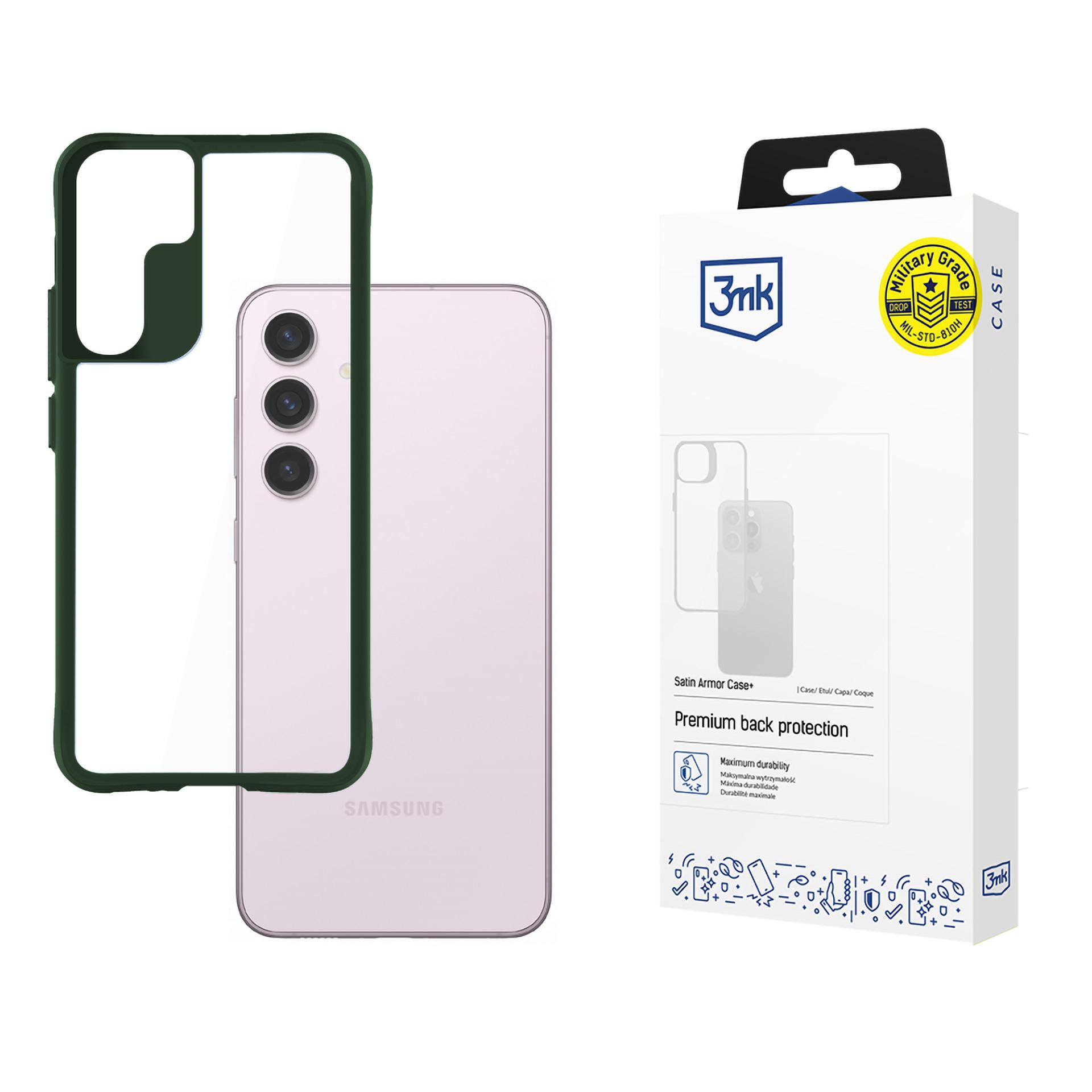 3mk Satin Armor dėklas telefonui Green Samsung Galaxy S24 – skaidrus