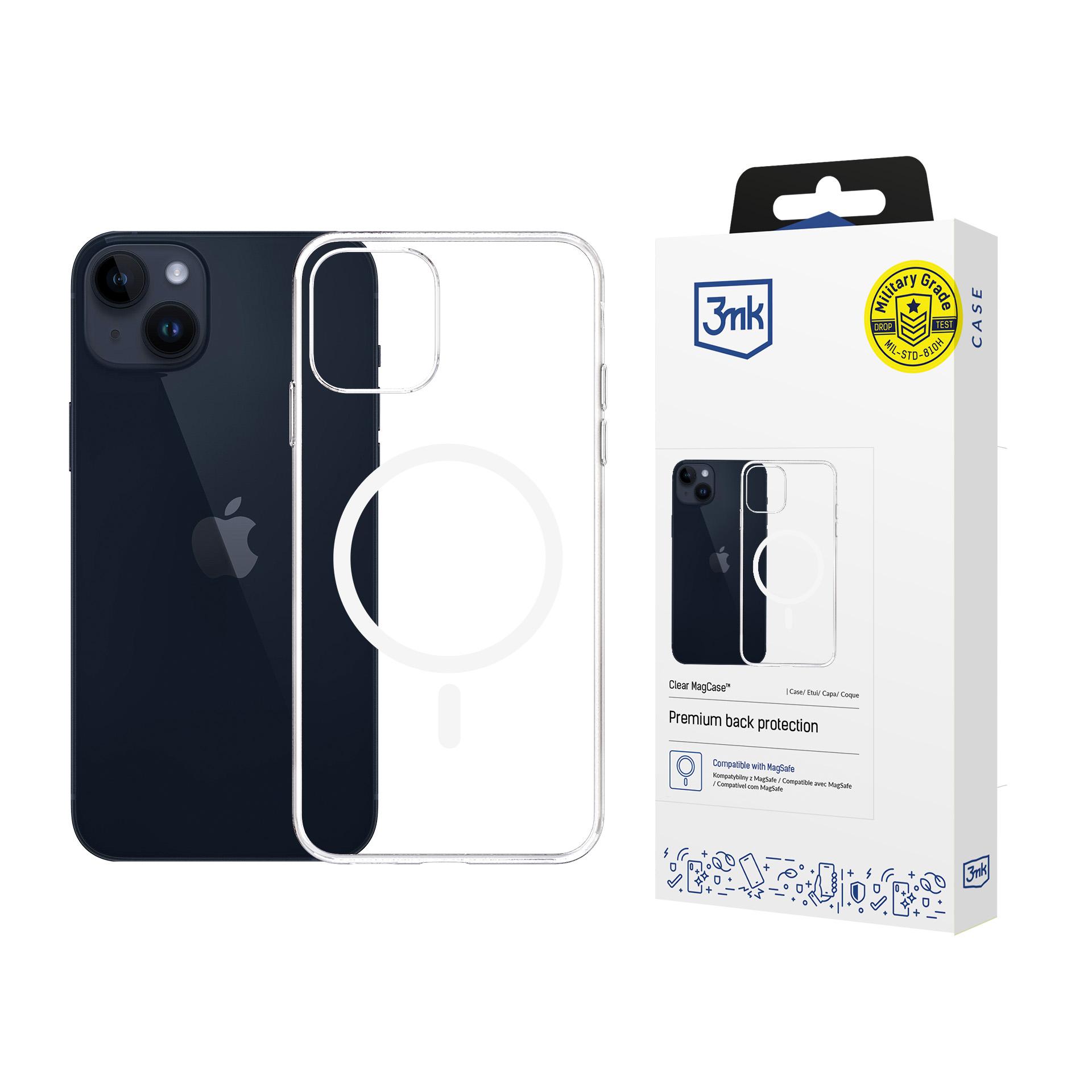 3mk Clear Magnetinis dėklas telefonui Apple iPhone 14 Plus - Permatomas
