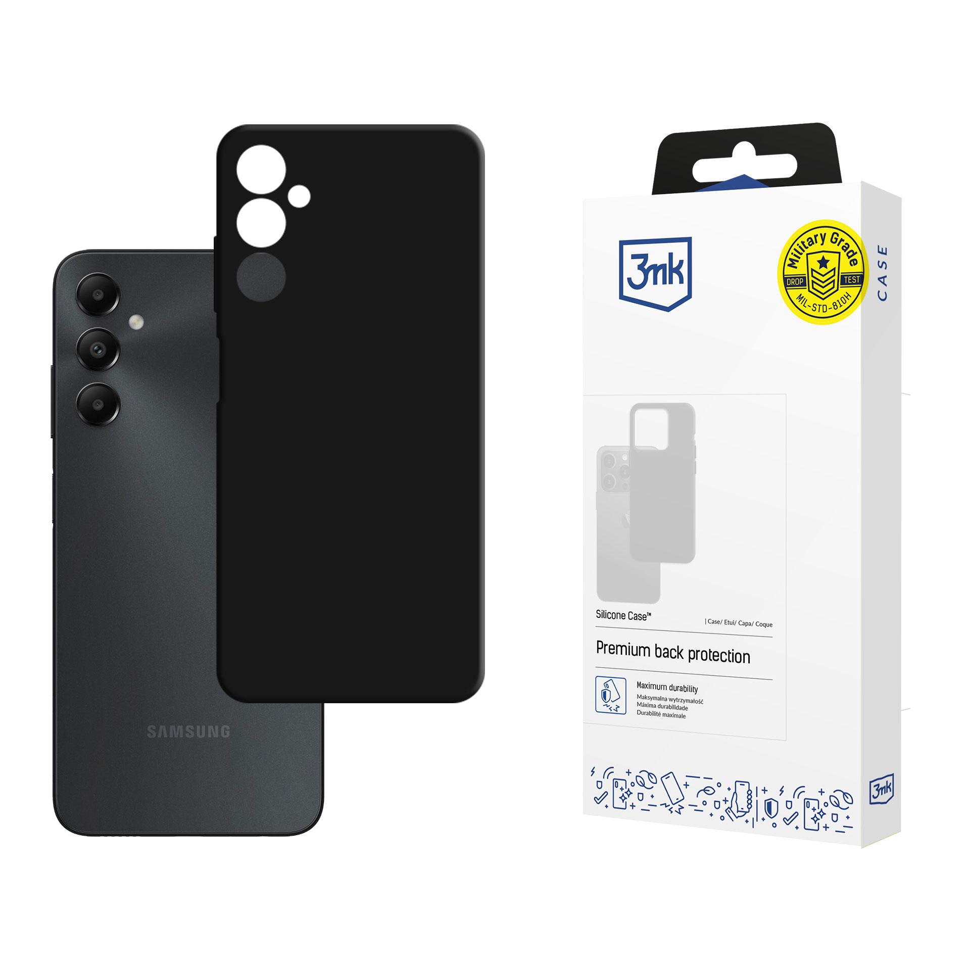 3mk Silicone Case silikoninis dėklas Samsung Galaxy A05s - juodas