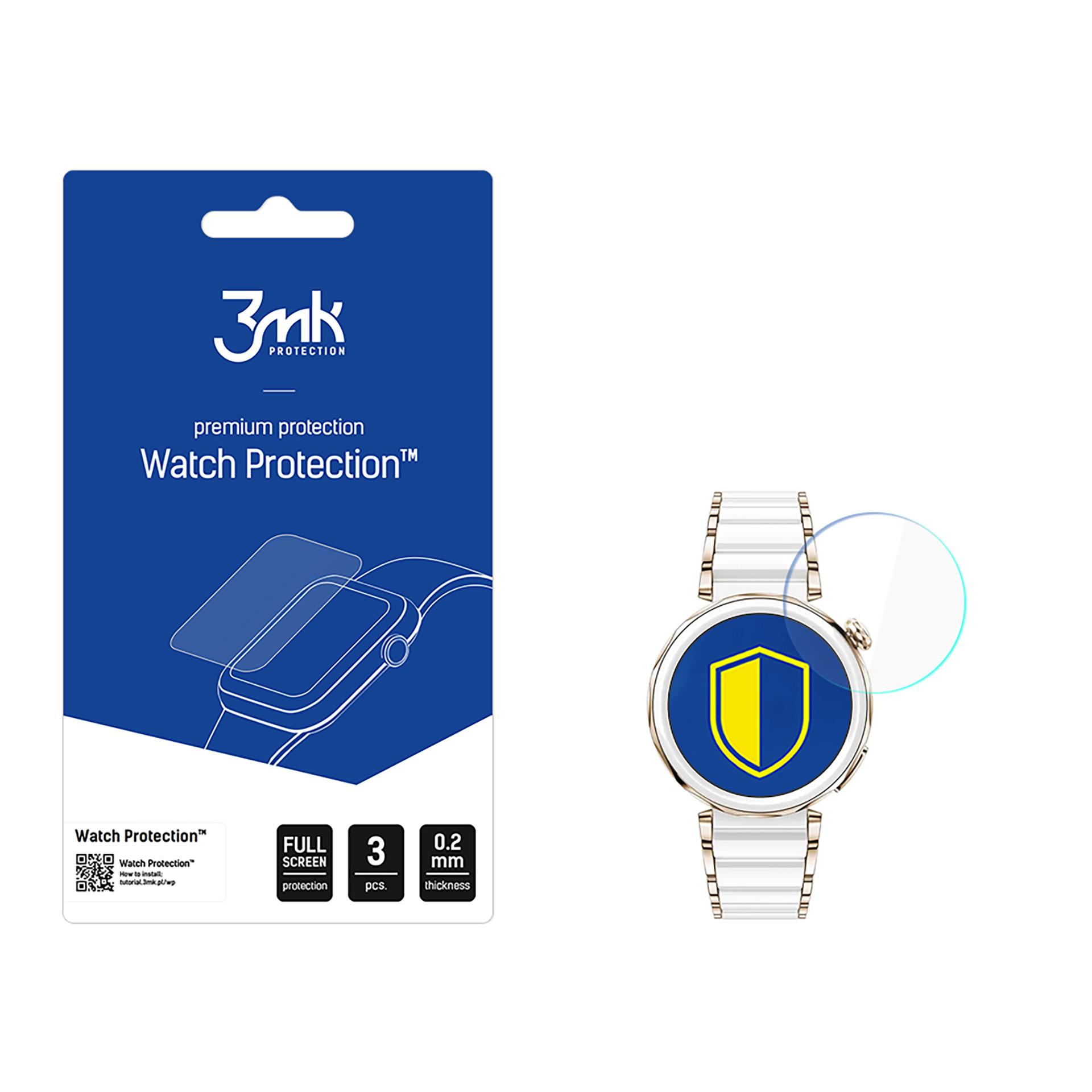 3mk Hibridinis laikrodžio apsauginis stiklas FlexibleGlass laikrodžiui Huawei Watch GT5 Pro 42mm