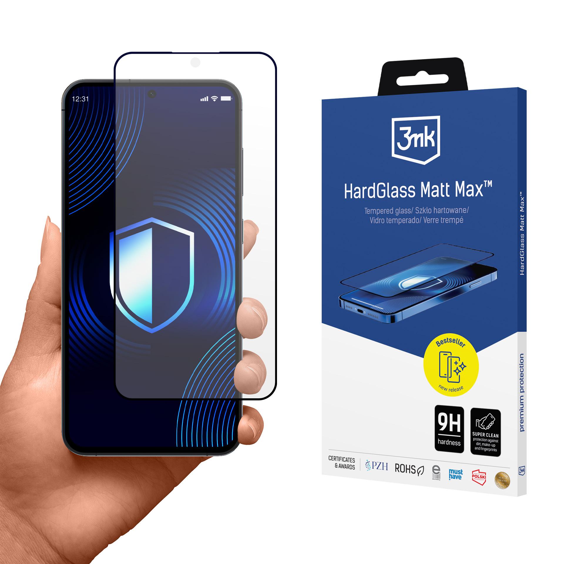 Matinis grūdintas stiklas 3mk HardGlass Matt Max Samsung Galaxy S25