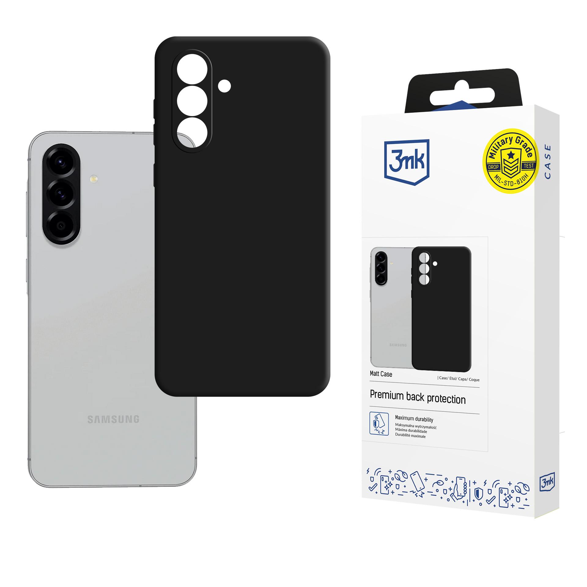 Чехол 3mk Matt для Samsung A366 A36 5G/A566 A56 5G - чёрный