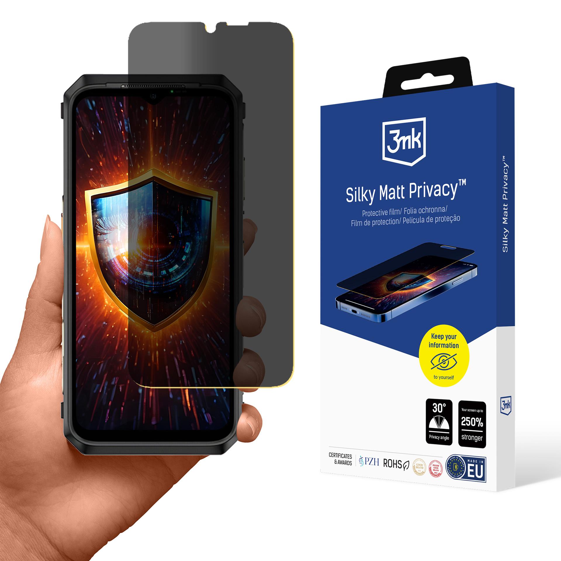 3mk Silky Matt Privacy privatumo ekrano apsauga Ulefone Power Armor 18 / 18T / 18 Ultra