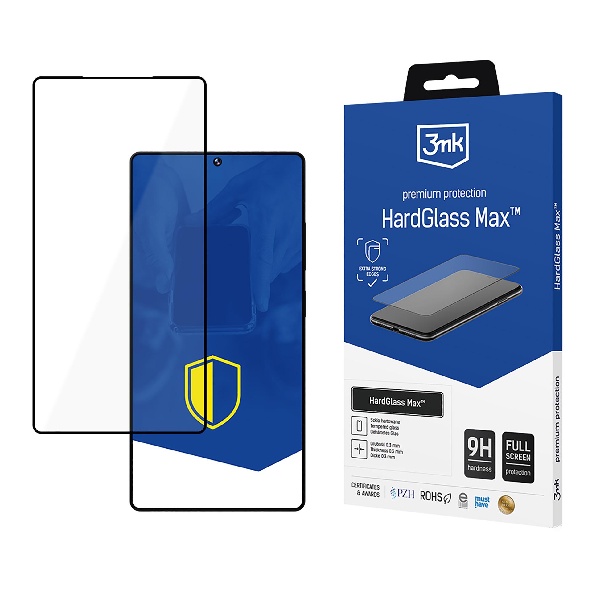 Grūdintas stiklas 3mk HardGlass Max juodas Samsung Galaxy S25 Ultra