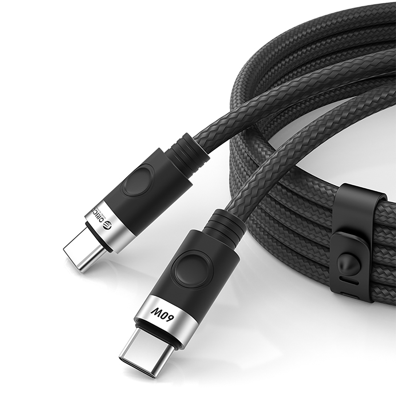 Orico CDX 60W 3A Power Delivery USB-C - USB-C 1m Laidas - juodas