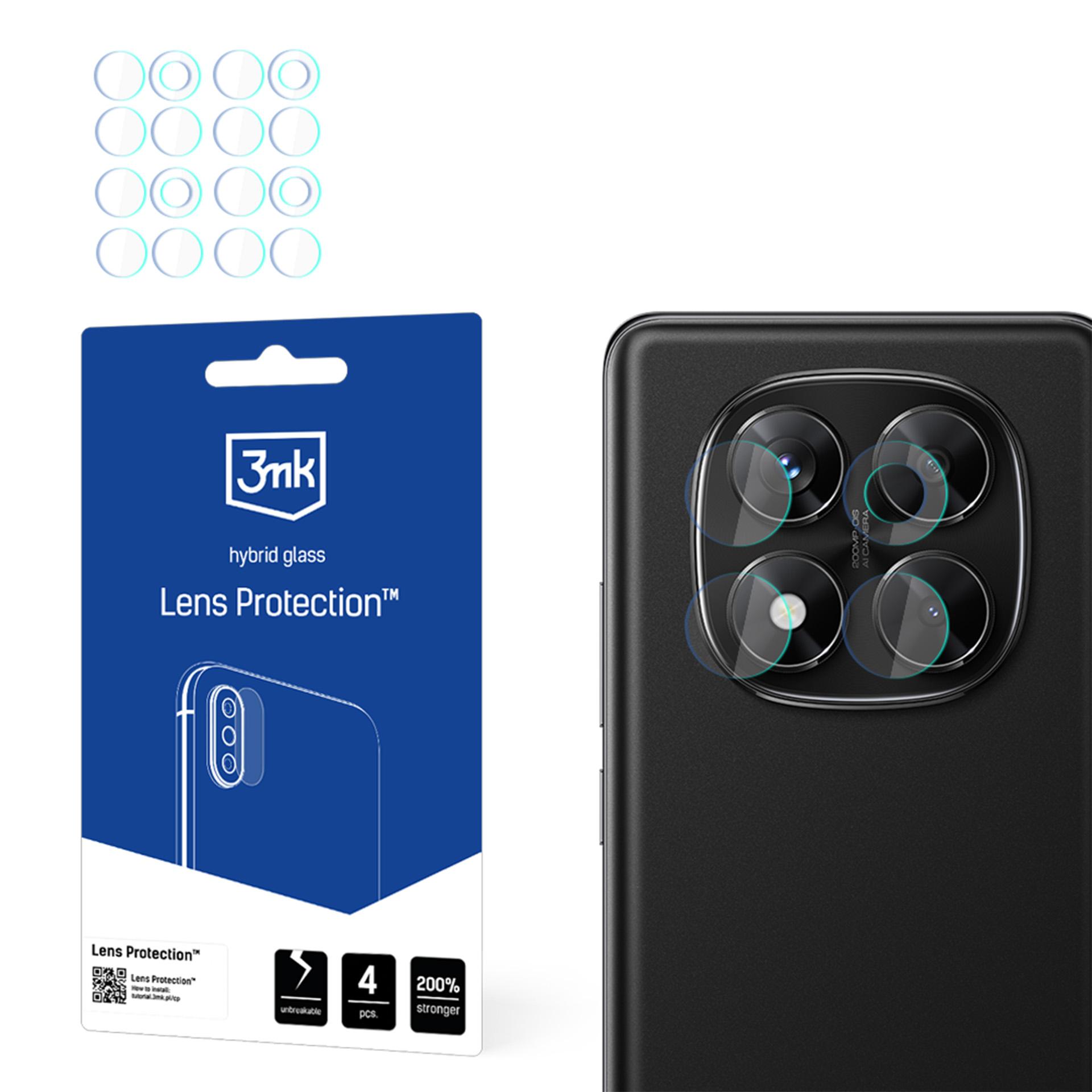 Гибридное стекло на камеру 3mk Lens Protection для Xiaomi Redmi Note 14 Pro 4G