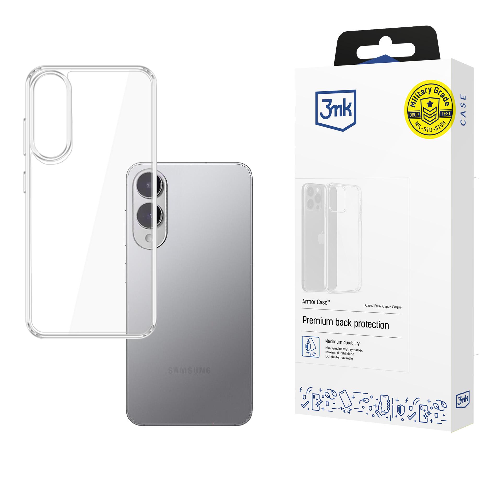 3mk Šarvuotas dėklas telefonui Samsung Galaxy S25 Edge - Skaidrus